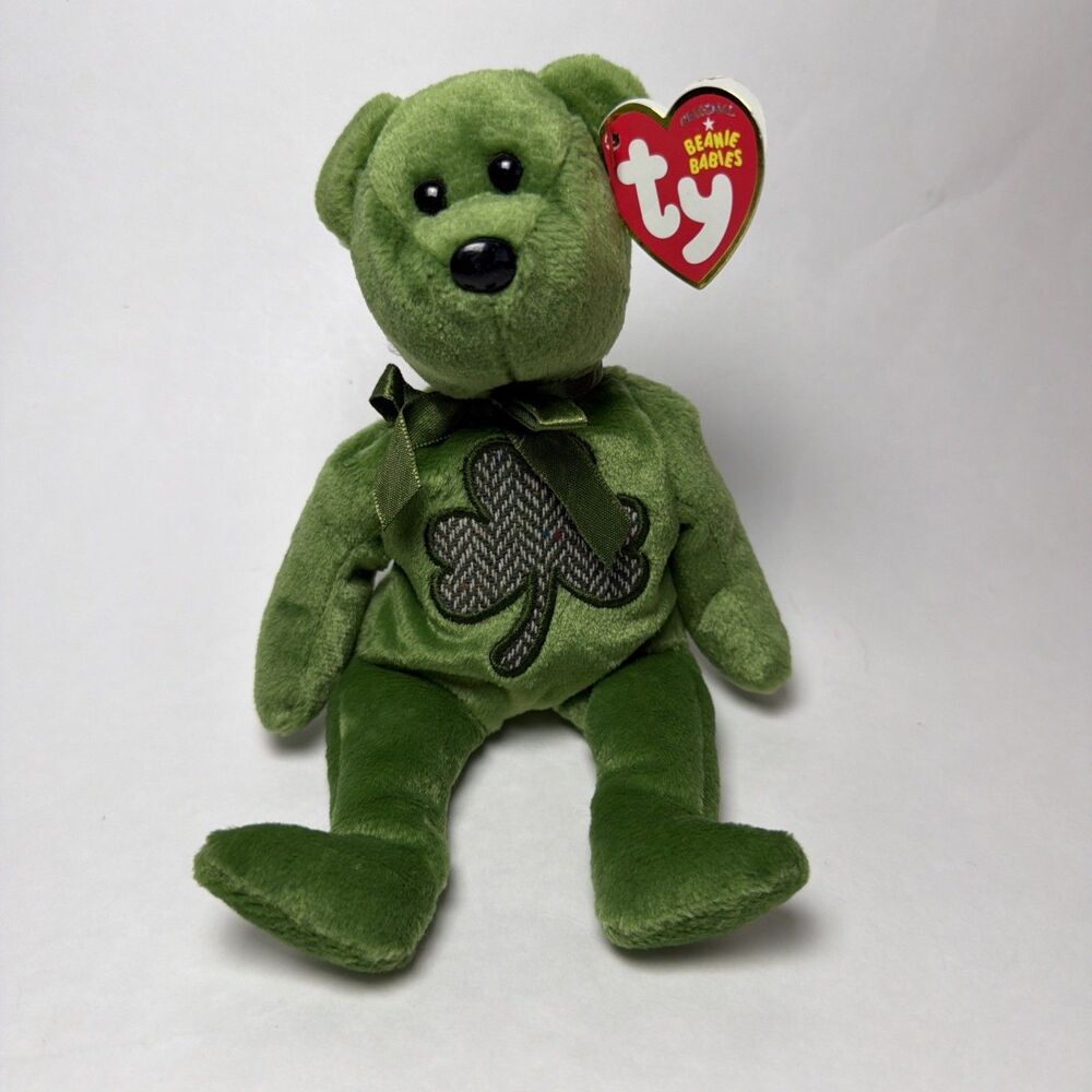 Ty Beanie Baby BB 2.0 - LUCKIER the Irish Bear 8.5 Inch Stuffed Animal New